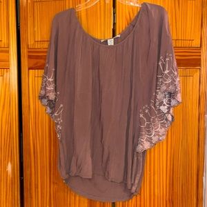 American Rag Flutter Sleeve Blouse M